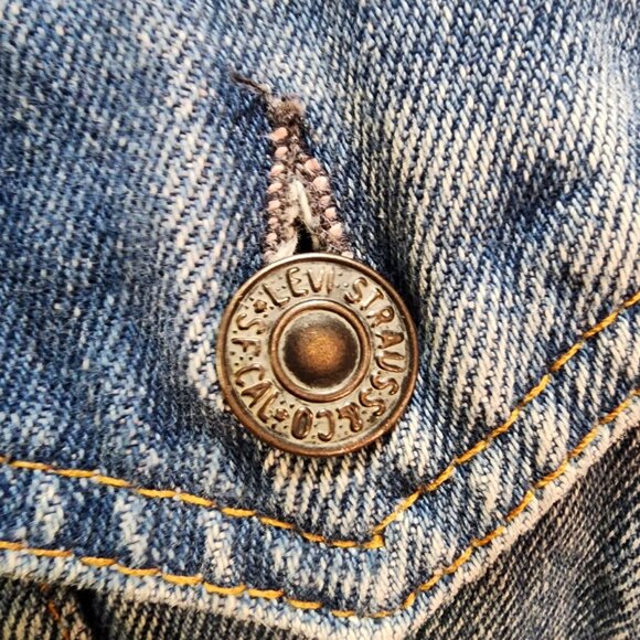Levis Trucker Denim Jean Jacket Med wash Mens Size 40 - Picture 5 of 5